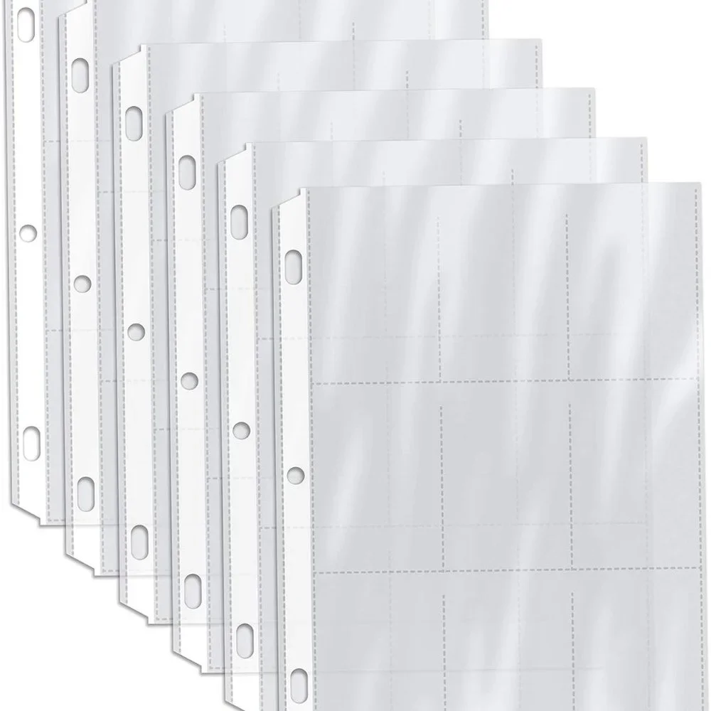 100 Count Clear Trading Card Sleeve Pages 9 Pockets Per Sheet 900 Pockets 3 Ring
